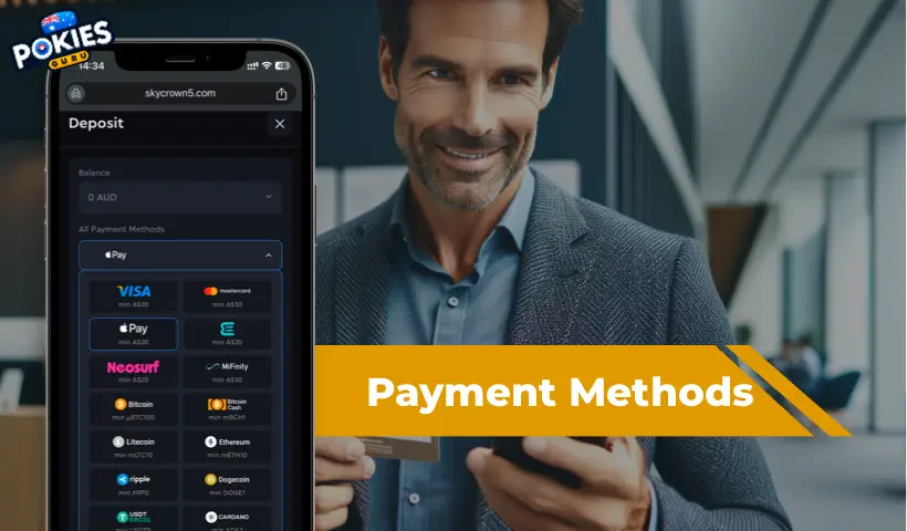 Payment methods at SkyCrown